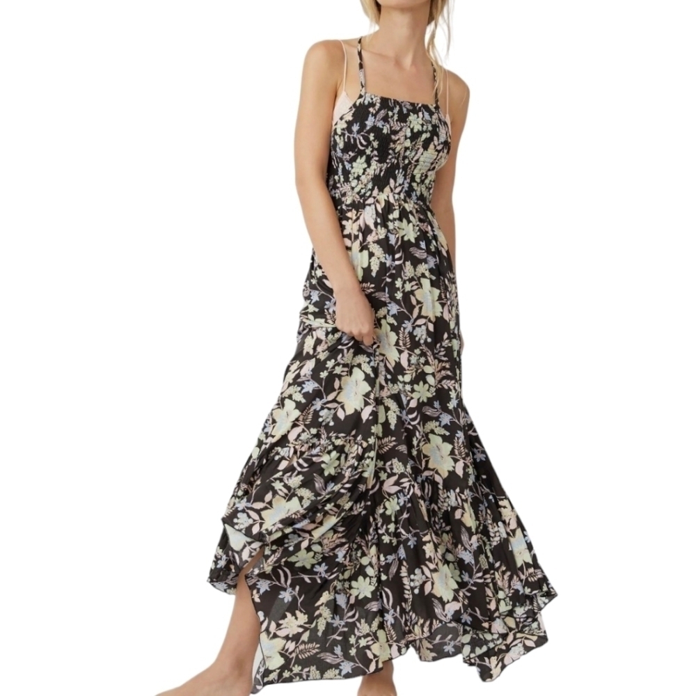 Floral Black Maxi Dress